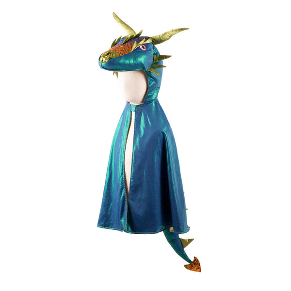 Great Pretenders Emerald The Metallic Dragon Cape-57083-Pumpkin Pie Kids Canada