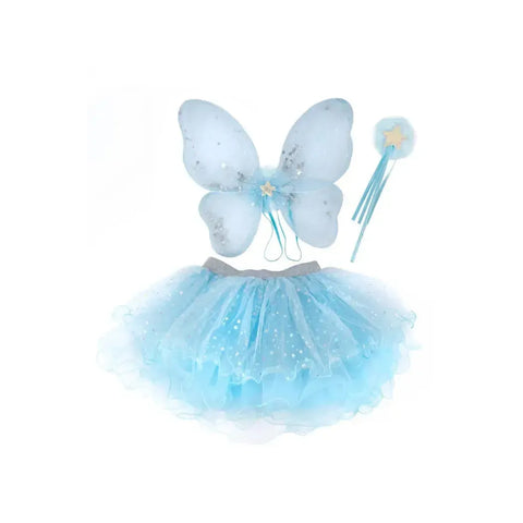 Great Pretenders Iridescent Celestial Fairy Wings, Tutu & Wand Set-41405-Pumpkin Pie Kids Canada