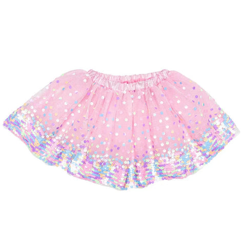 Great Pretenders Party Fun Sequins Skirt - Pink Neon-44225-Pumpkin Pie Kids Canada