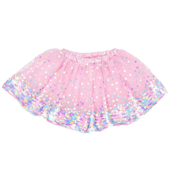 Great Pretenders Party Fun Sequins Skirt - Pink Neon-Pumpkin Pie Kids Canada