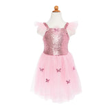 Great Pretenders Pink Sequins Butterfly Dress-32315 5-7-Pumpkin Pie Kids Canada