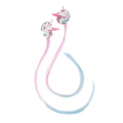Great Pretenders Pretty Pastel Unicorn Hair Extension Clips-88090-Pumpkin Pie Kids Canada