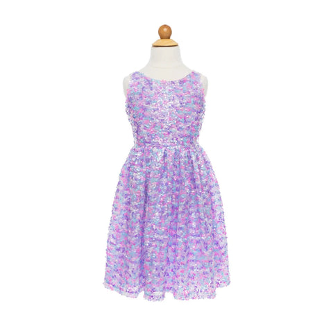 Great Pretenders Purple Party Sequins Dress-33425-Pumpkin Pie Kids Canada