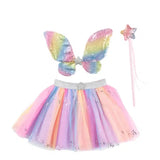 Great Pretenders Rainbow Sequins Skirt, Wings & Wand Set-42925 4-6-Pumpkin Pie Kids Canada