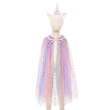 Great Pretenders Rainbow Unicorn Cape & Headband-51425 4-6-Pumpkin Pie Kids Canada