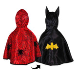 Great Pretenders Reversible Spider & Bat Cape-55271 12-24M-Pumpkin Pie Kids Canada