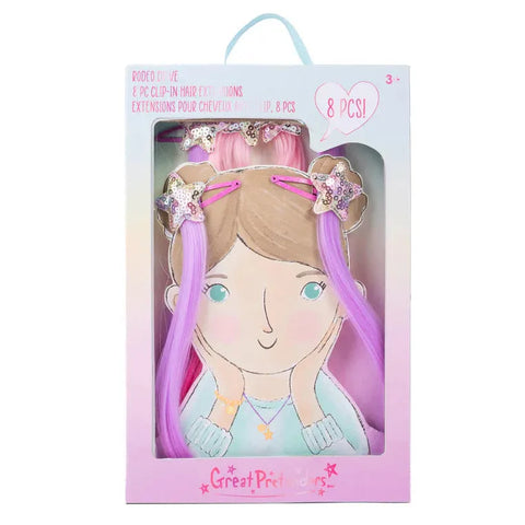 Great Pretenders Rodeo Drive Mulit Colour Clip in Extensions 8pc-13800-Pumpkin Pie Kids Canada
