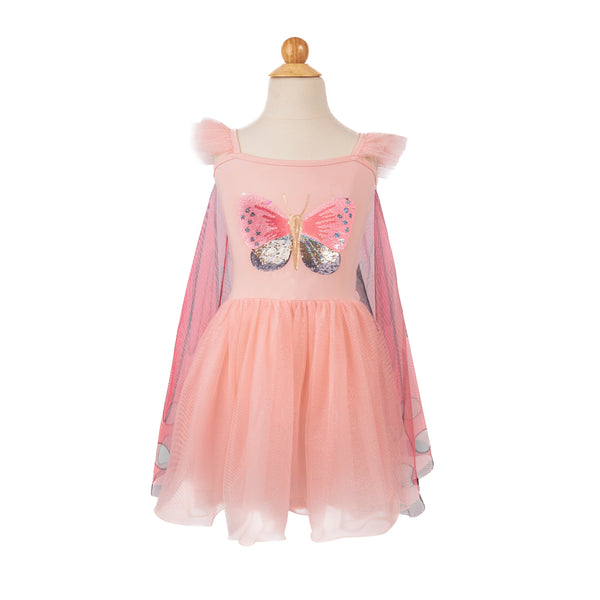 Great Pretenders Sequins Secret Butterfly Twirl Dress & Wings-32905-Pumpkin Pie Kids Canada