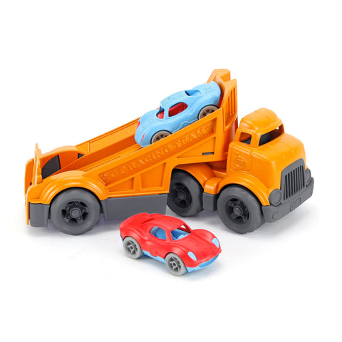 Green Toys Racing Truck Set-Pumpkin Pie Kids Canada