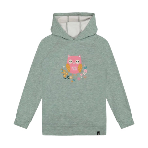 Deux Par Deux Hooded Tunic - Iceberg Green-Pumpkin Pie Kids Canada