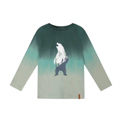 Deux Par Deux Top - Jungle Green-Pumpkin Pie Kids Canada
