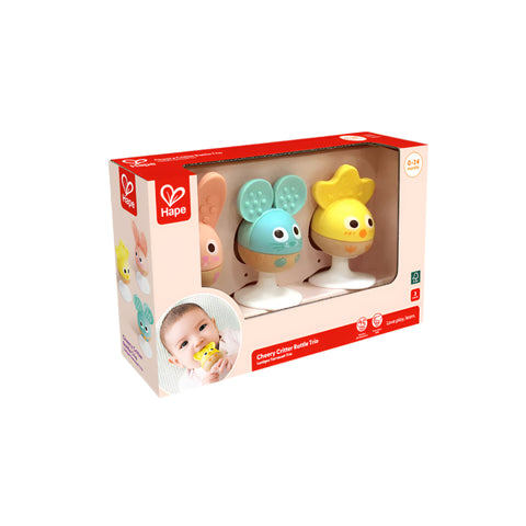 Hape Cheery Critter Rattle Trio-Pumpkin Pie Kids Canada