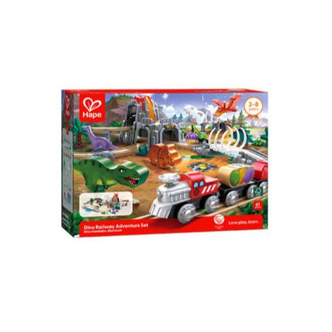 Hape Dino Railway Adventure Set-E3795-Pumpkin Pie Kids Canada