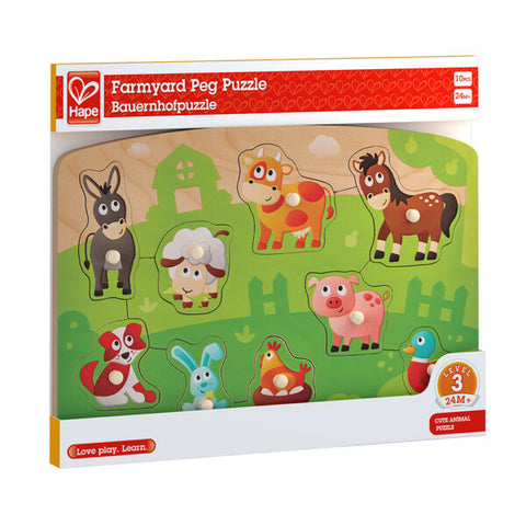 Hape Farmyard Peg Puzzle-Pumpkin Pie Kids Canada