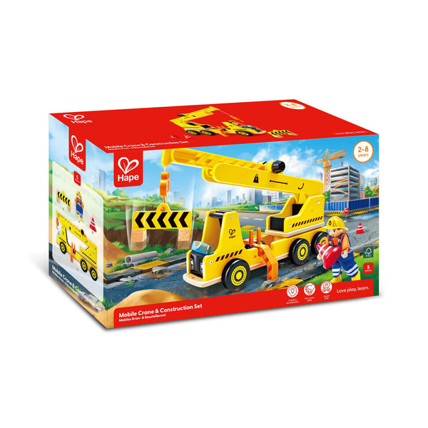 Hape Mobil Crane & Construction Set-Pumpkin Pie Kids Canada