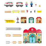 Hape Portable Train Station Set-E3877-Pumpkin Pie Kids Canada