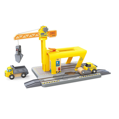 Hape Railway Crane Construction Accessory-E3878-Pumpkin Pie Kids Canada