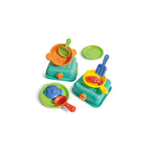 Hape Sandy Chef: Beach Cooking Play Set-E4106-Pumpkin Pie Kids Canada