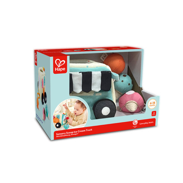 Hape Sensory Scoop Ice Cream Truck-E0075-Pumpkin Pie Kids Canada