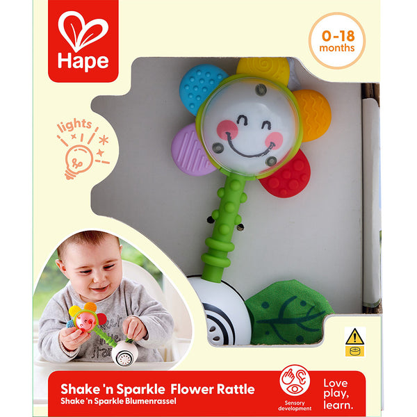 Hape Shake 'n Sparkle Flower Rattle-E0133-Pumpkin Pie Kids Canada