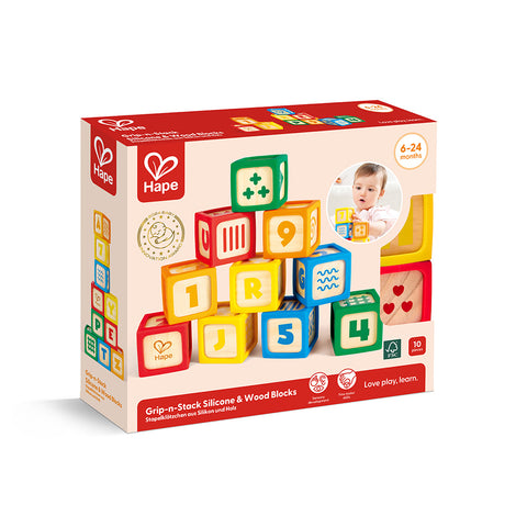 Hape Silicone Wood Blocks-Pumpkin Pie Kids Canada