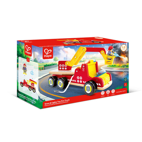 Hape Siren & Lights Fire Truck-Pumpkin Pie Kids Canada