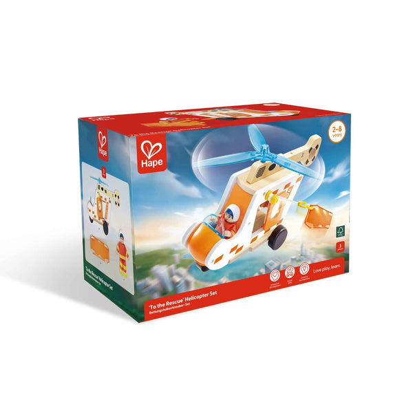 Hape To The Rescue Helicopter Set-Pumpkin Pie Kids Canada