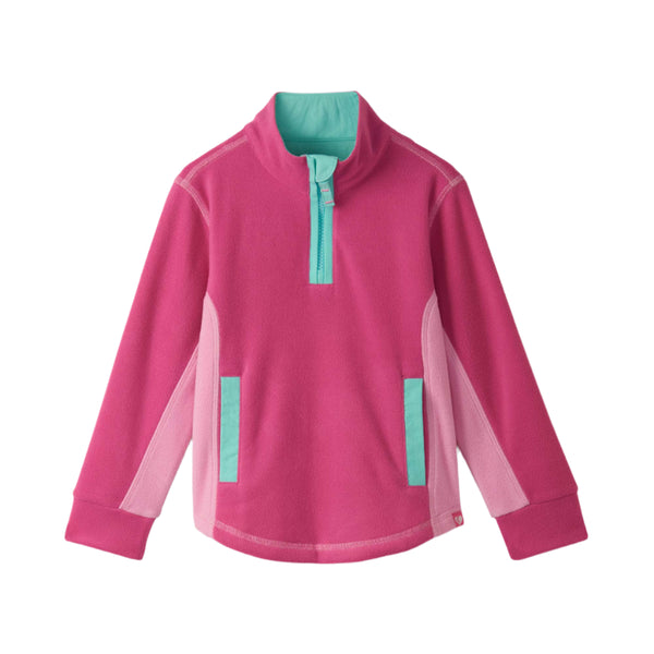 Hatley 1/4 Zip Mock Neck Top - Raspberry Rose-F25RRK1991 3-Pumpkin Pie Kids Canada