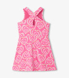 Hatley Active A-line Dress - Candy Hearts Pink-Pumpkin Pie Kids Canada