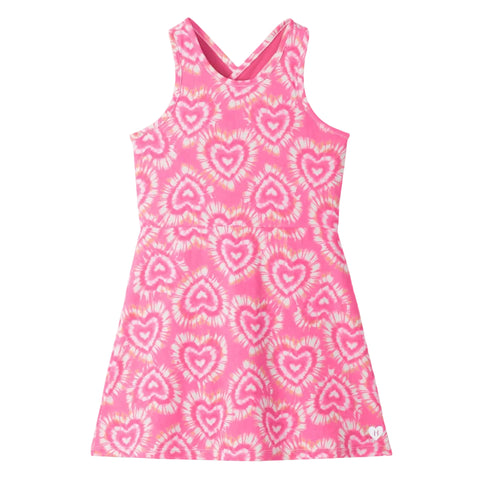 Hatley Active A-line Dress - Candy Hearts Pink-Pumpkin Pie Kids Canada