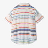 Hatley Button Down Shirt - Summer Stripe-Pumpkin Pie Kids Canada