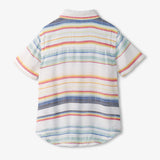 Hatley Button Down Shirt - Summer Stripe-S24SSK1619 3-Pumpkin Pie Kids Canada