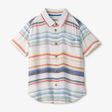 Hatley Button Down Shirt - Summer Stripe-S24SSK1619 3-Pumpkin Pie Kids Canada