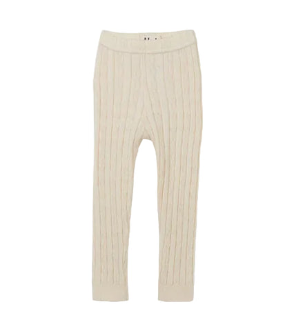 Hatley Cable Knit Legging - Cream-Pumpkin Pie Kids Canada