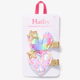 Hatley Colourful Hearts Hair Clips-Pumpkin Pie Kids Canada