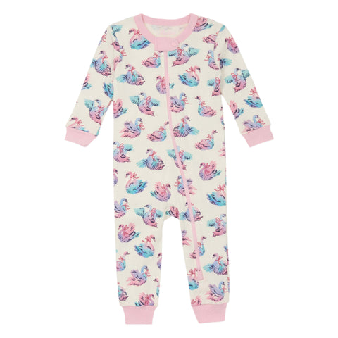 Hatley Coverall - Elegant Swans-Pumpkin Pie Kids Canada