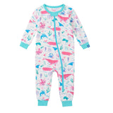 Hatley Coverall Sleeper - Painted Sealife-S26PSI1575 0-3M-Pumpkin Pie Kids Canada