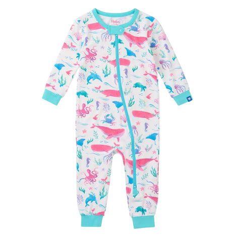 Hatley Coverall Sleeper - Painted Sealife-S26PSI1575 0-3M-Pumpkin Pie Kids Canada