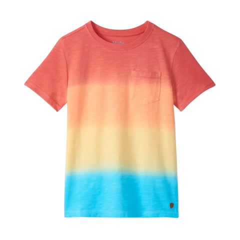 Hatley Crew Neck Tee - Gradient Sun Set-Pumpkin Pie Kids Canada