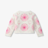 Hatley Crochet Shrug - Pink and Cream Flower-Pumpkin Pie Kids Canada