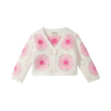 Hatley Crochet Shrug - Pink and Cream Flower-Pumpkin Pie Kids Canada