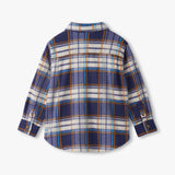 Hatley Fleece Buttondown Shirt - Mountain Top Plaid-F25MTK1971 3-Pumpkin Pie Kids Canada