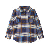 Hatley Fleece Buttondown Shirt - Mountain Top Plaid-F25MTK1971 3-Pumpkin Pie Kids Canada