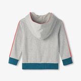Hatley Full Zip Hoodie - Athletic Grey Melange-F24AGK1694 4-Pumpkin Pie Kids Canada