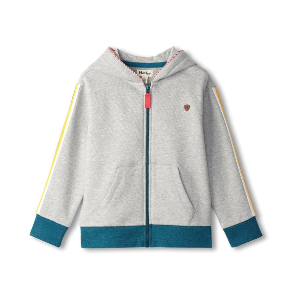 Hatley Full Zip Hoodie - Athletic Grey Melange-F24AGK1694 4-Pumpkin Pie Kids Canada