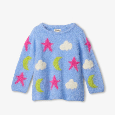 Hatley Fuzzy Sweater - Celestial Sky-Pumpkin Pie Kids Canada