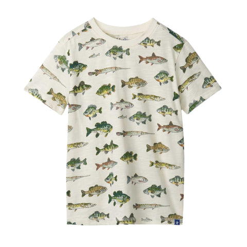 Hatley Graphic Top - Real Fish-Pumpkin Pie Kids Canada