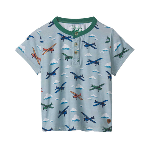 Hatley Henley Top - Airplanes-Pumpkin Pie Kids Canada