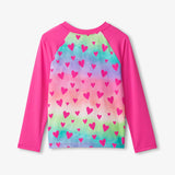 Hatley L/S Rashguard - Kaleidoscope Hearts-Pumpkin Pie Kids Canada