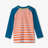 Hatley L/S Rashguard - Orange Stripes-Pumpkin Pie Kids Canada